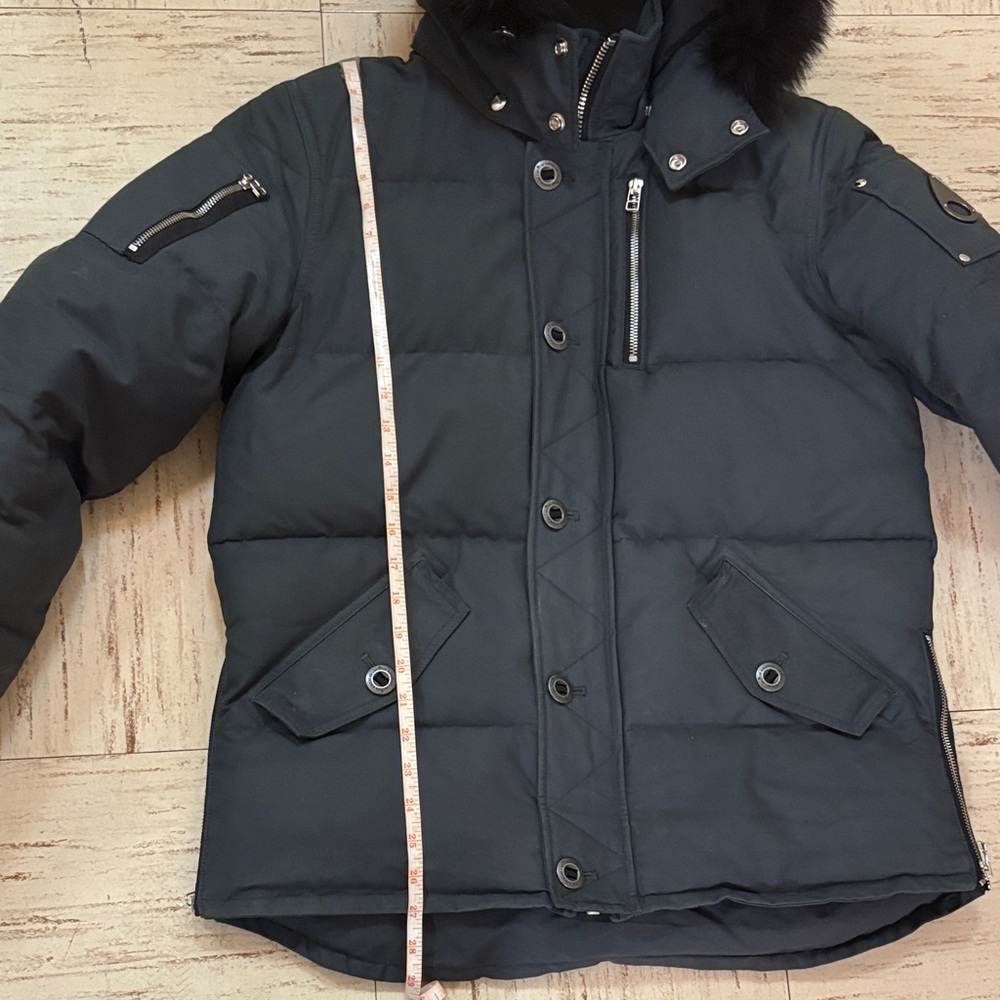 MOOSE KNUCKLES Original Shearling Men's Black Puffer Jacket with Fur Hood Size M - Picture 15 of 16